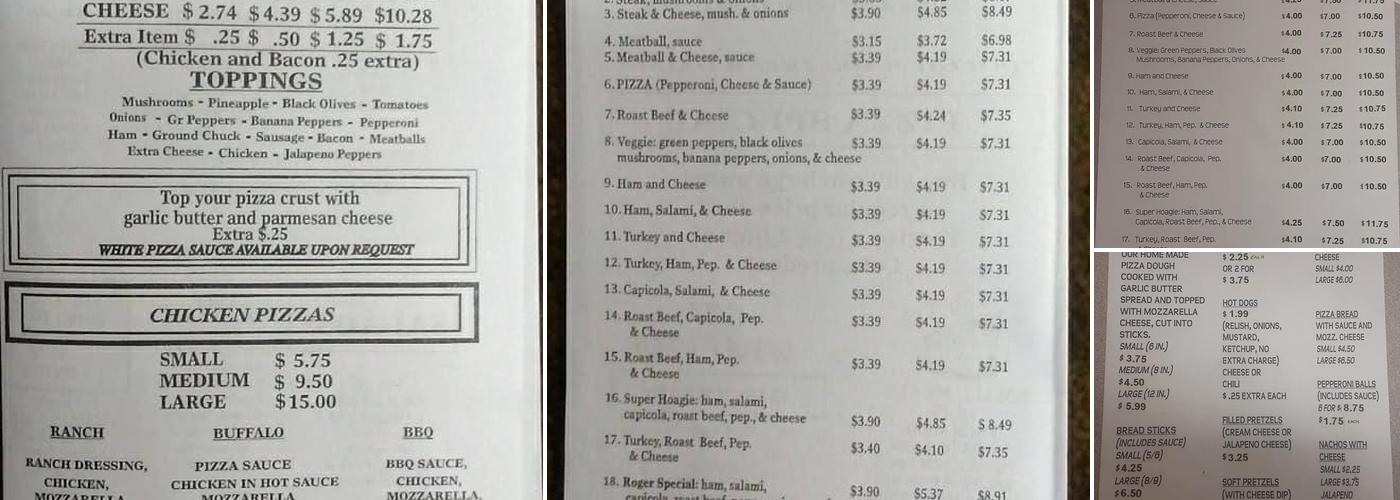 Corky's Menu