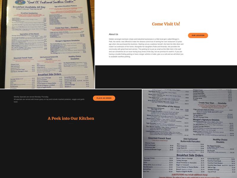 Morgan's Country Kitchen Menu