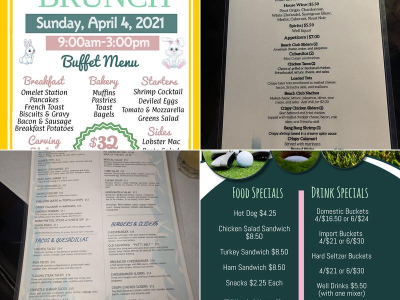 Beach Club Lake Worth Menu
