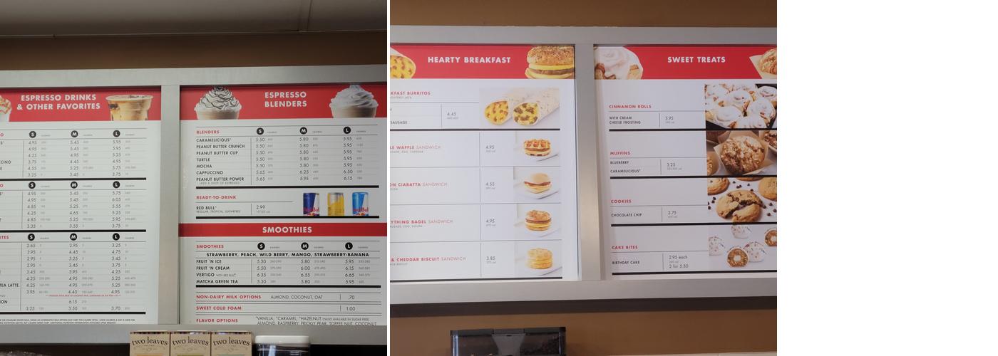 Scooter's Coffee Menu