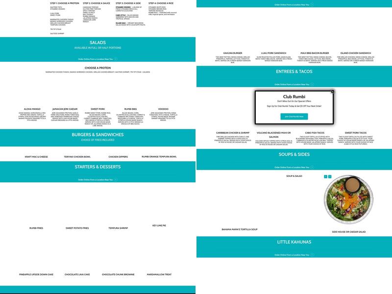 Rumbi Island Grill Menu