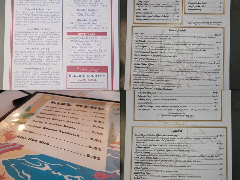 Blu Tavern Restaurant & Motel Menu