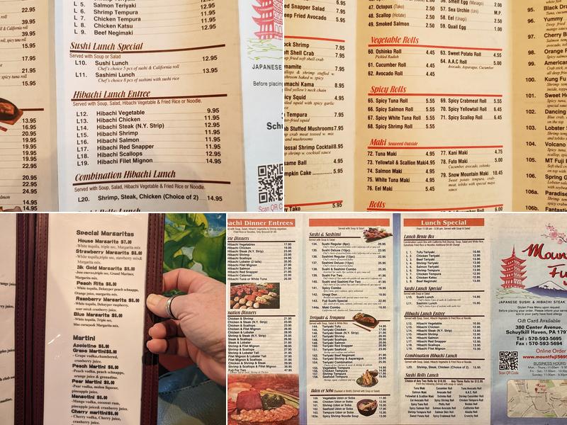 Mount Fuji - Japanese Sushi & Hibachi Steak House Menu