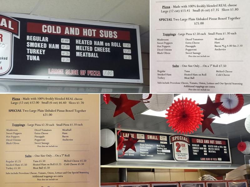 Pottsville Pizzeria Menu