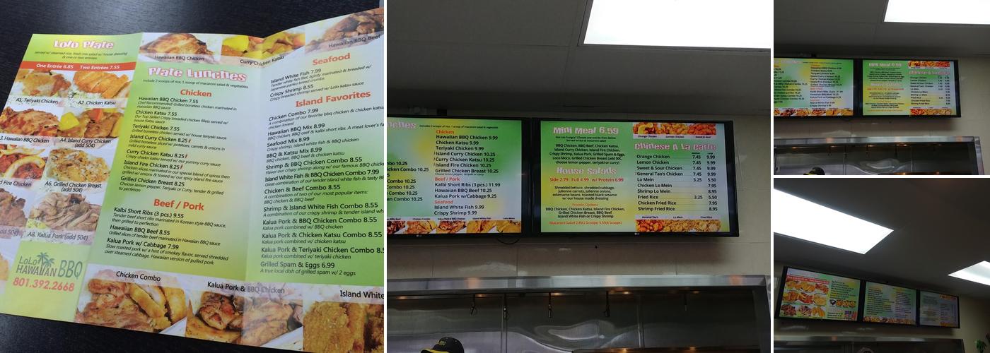 LoLo Hawaiian BBQ - Ogden Menu