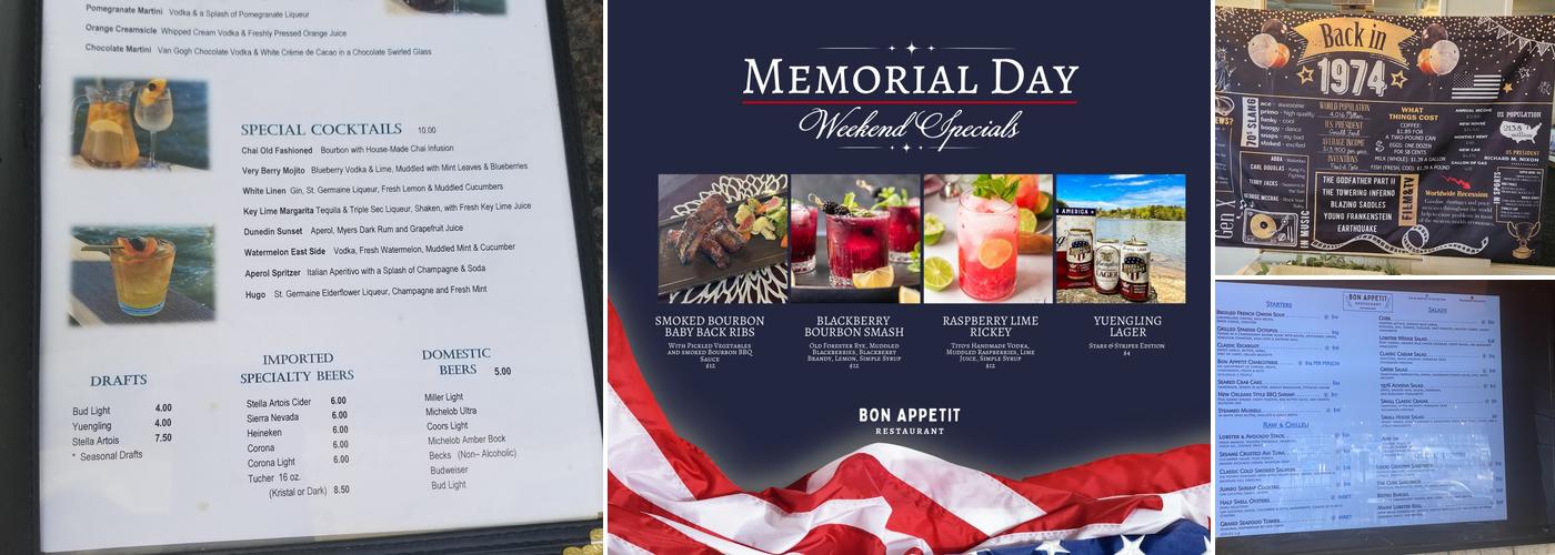 Bon Appétit Restaurant & Bar Menu