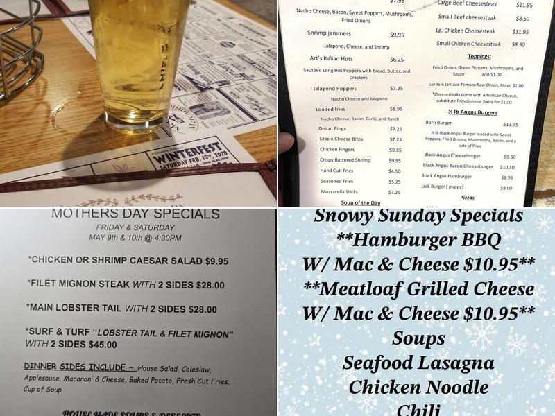 The Barn Menu