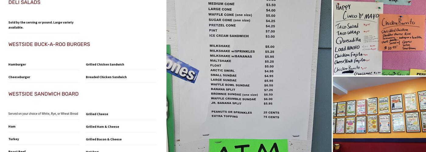 Mary Beth's Westside Deli Menu