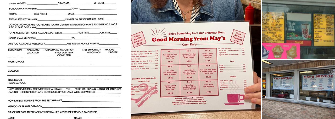 May's Drive-In Menu