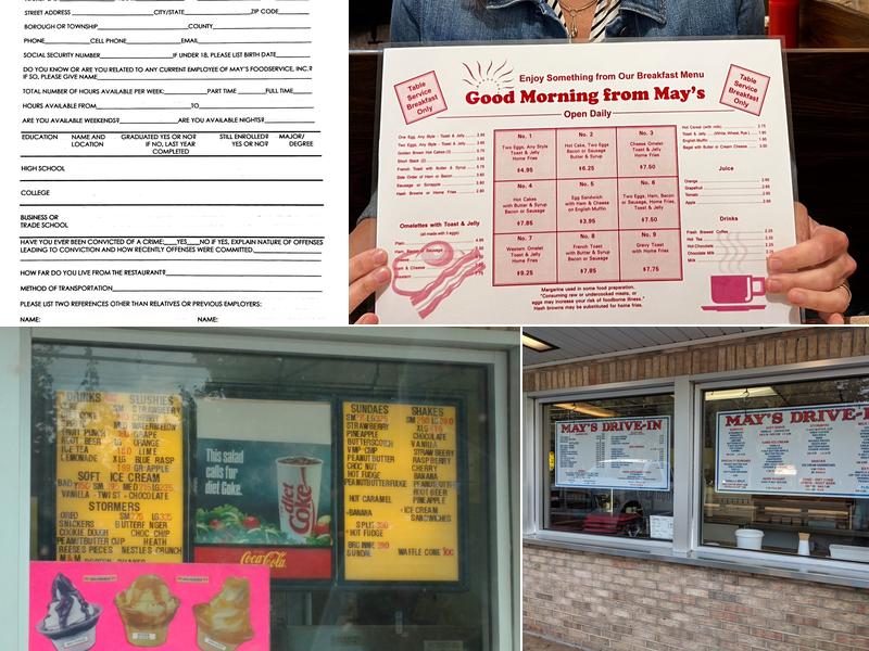 May's Drive-In Menu