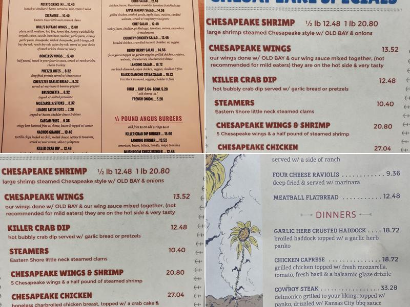 Hull's Landing Menu