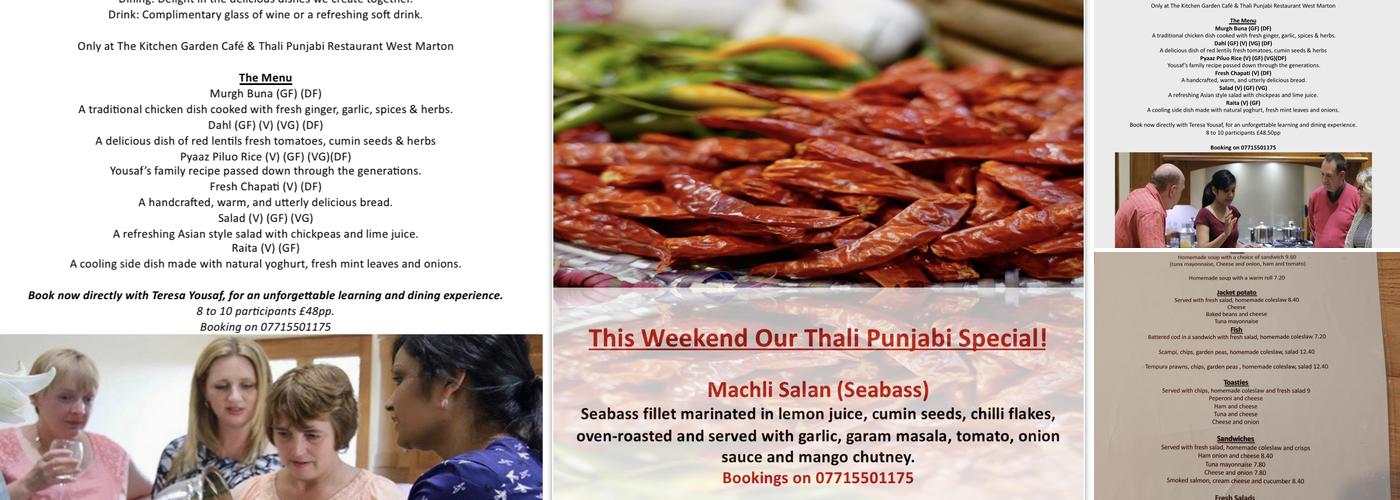 The Kitchen Garden café and The Thali Punjabi restaurant Menu