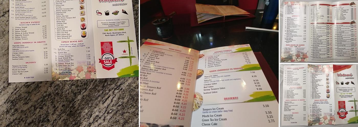 Watami Sushi Bistro Menu