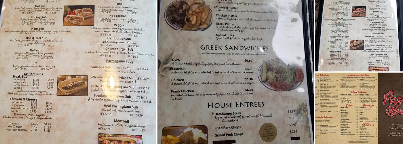 Pizza House Menu