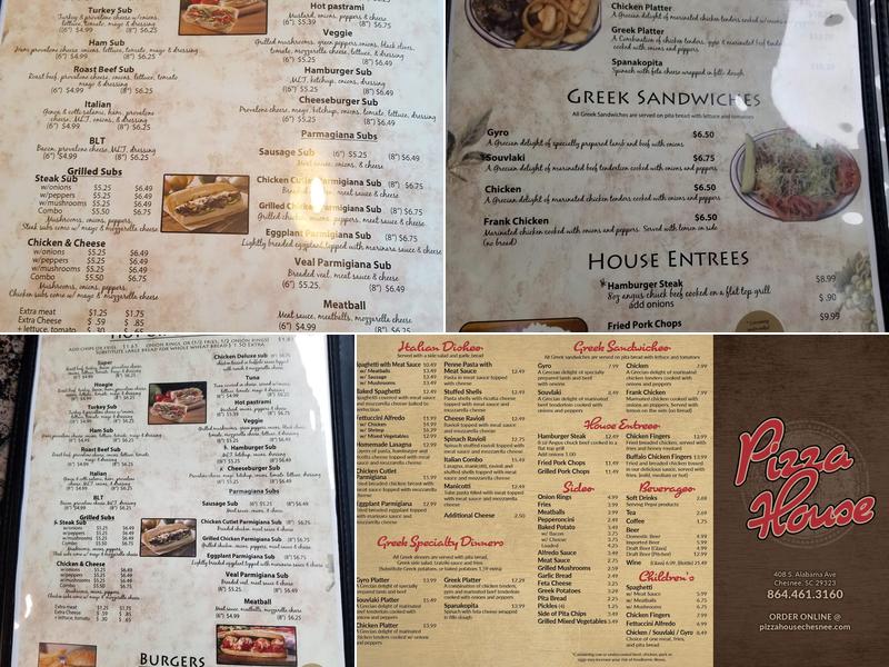 Pizza House Menu