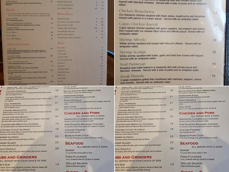 Capri's Italian Restaurant Menu