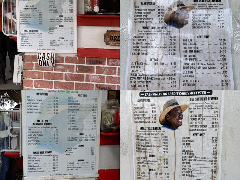 Eli's Bar-B-Que Menu