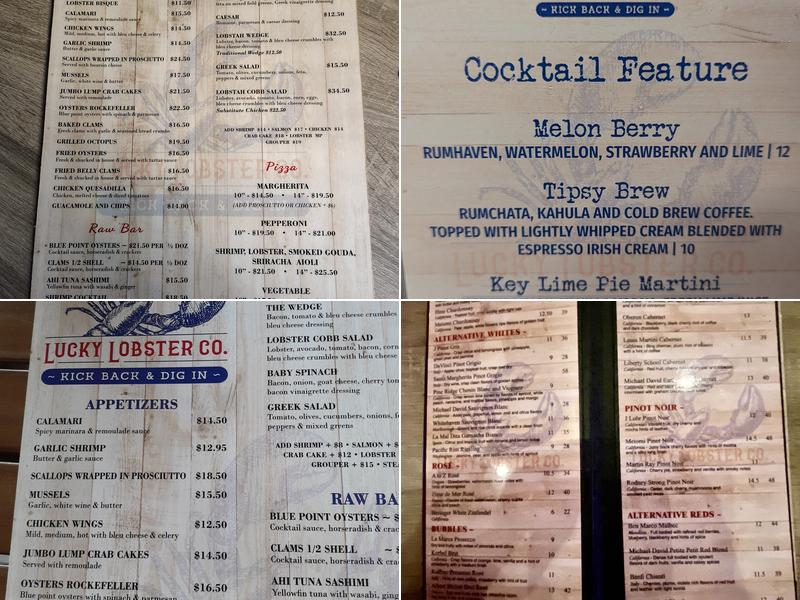 Lucky Lobster Co. Menu