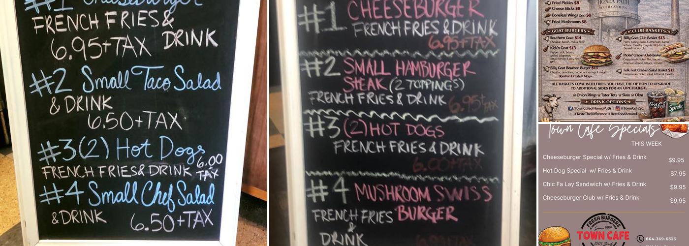Town Cafe Menu
