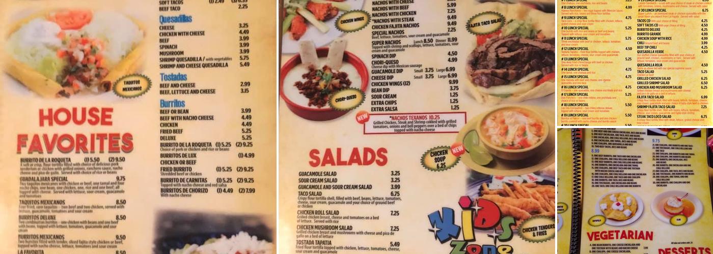 La Fogata Menu