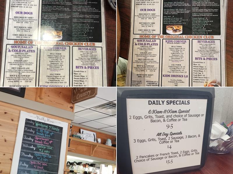 Grace's Restaurant - Anderson Menu