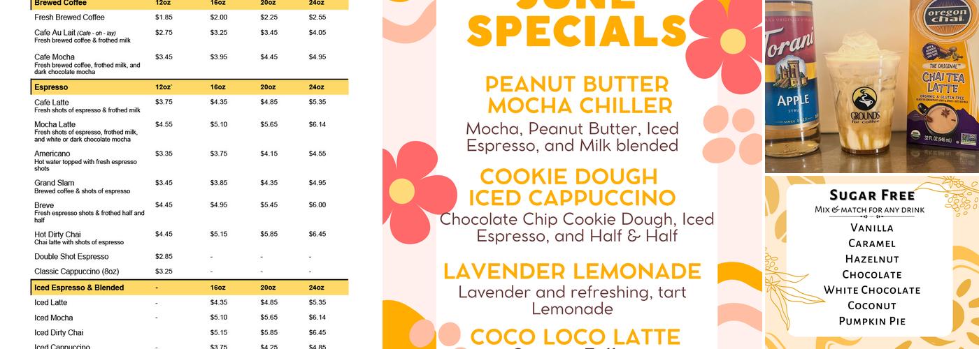 Grounds for Coffee Menu