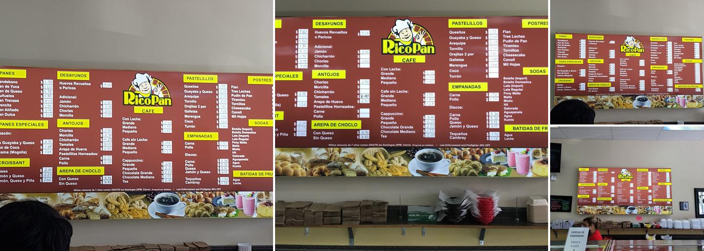 Rico pan bakery and cafe Menu