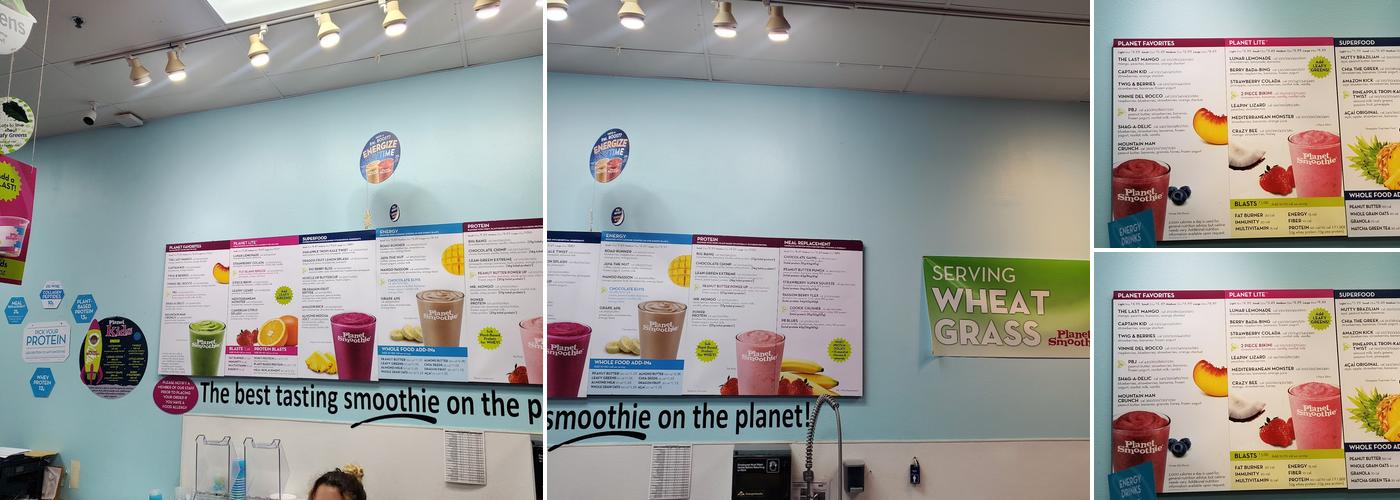 Planet Smoothie Menu