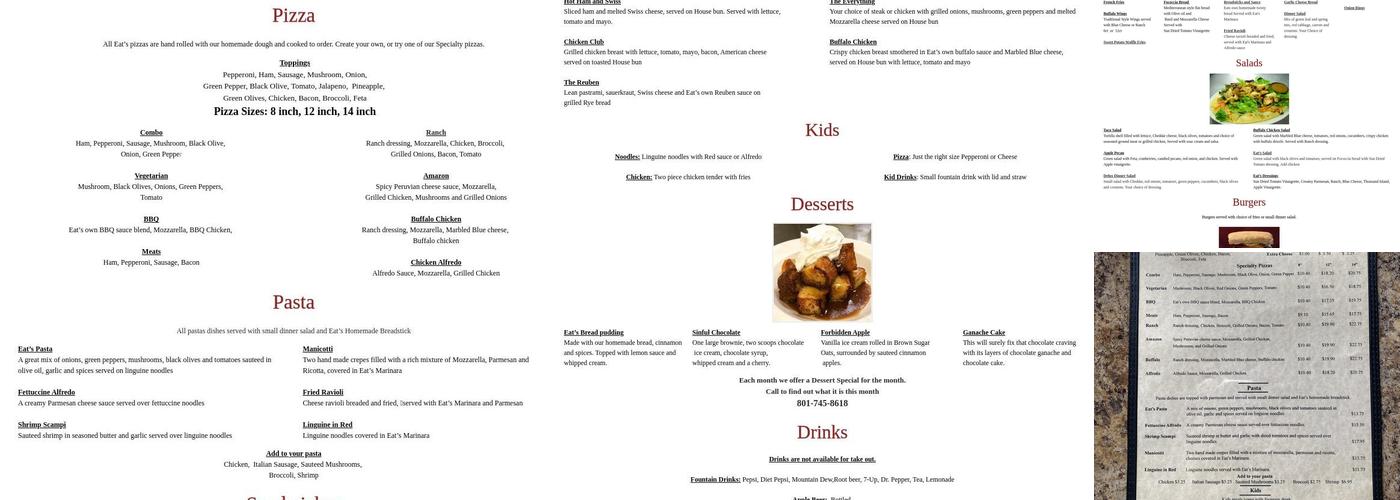 Eats of Eden Menu