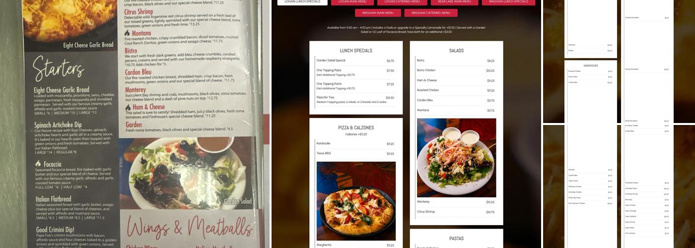 Firehouse Pizzeria Menu