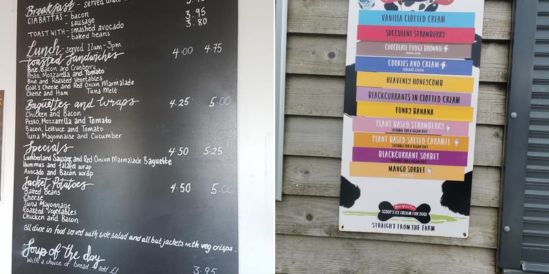 Crickley Hill Cafe Menu