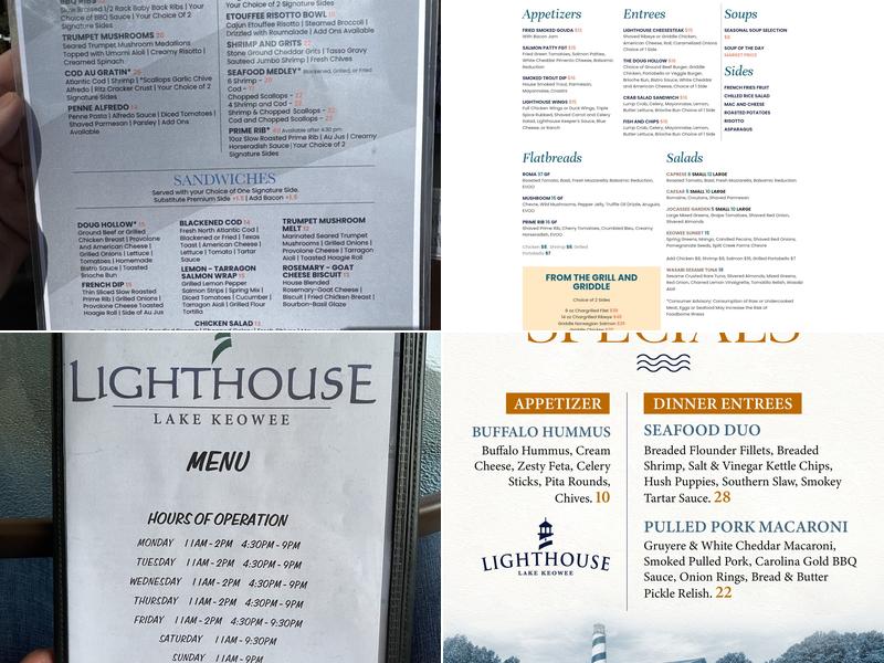 The Lighthouse Restaurant & Event Center Menu