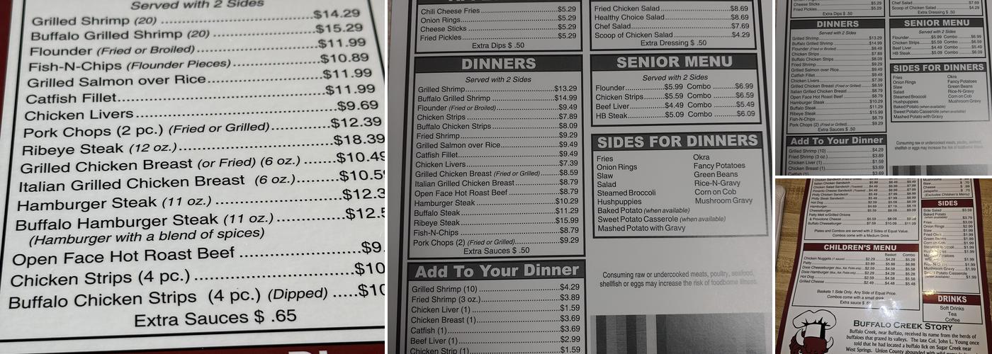 Andy's of Buffalo Menu