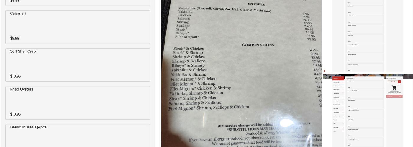 Kanpai of Tokyo Menu