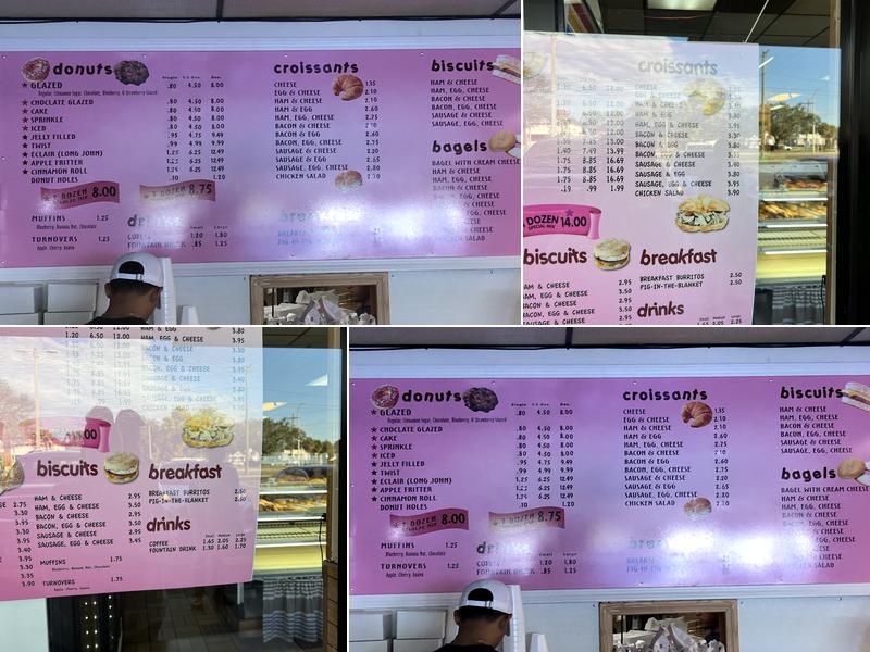 Hole in One Donuts Menu