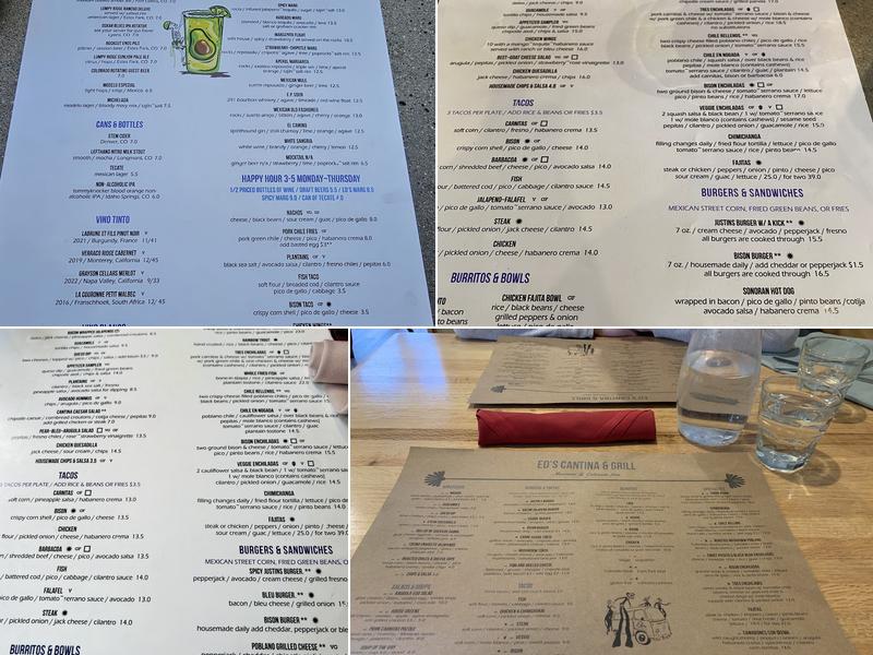 Ed's Cantina & Grill Menu