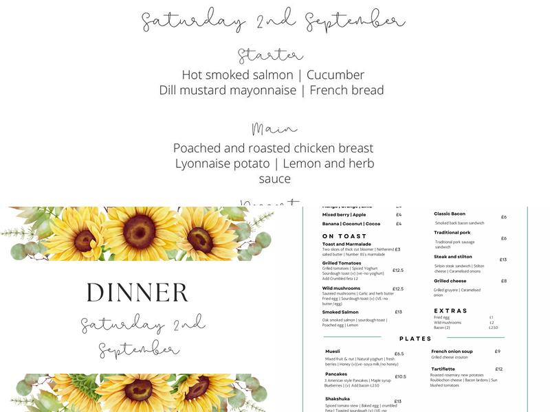 Number 85 Coffee & Kitchen Menu