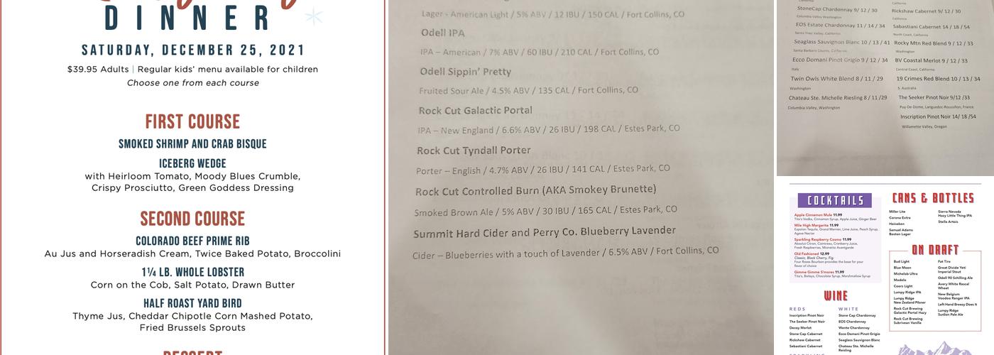 Latitude 105 Alehouse Menu