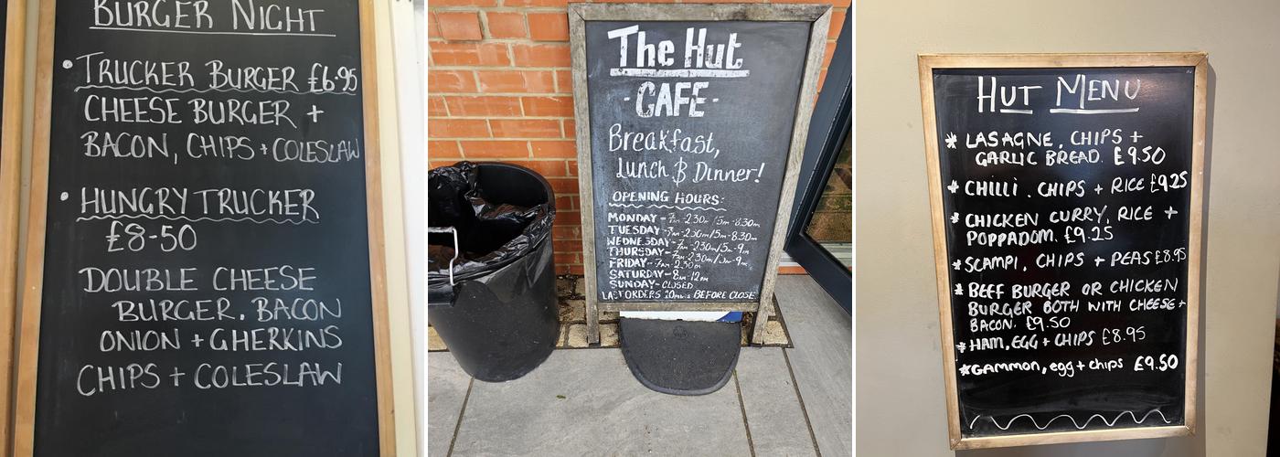 The Hut Menu