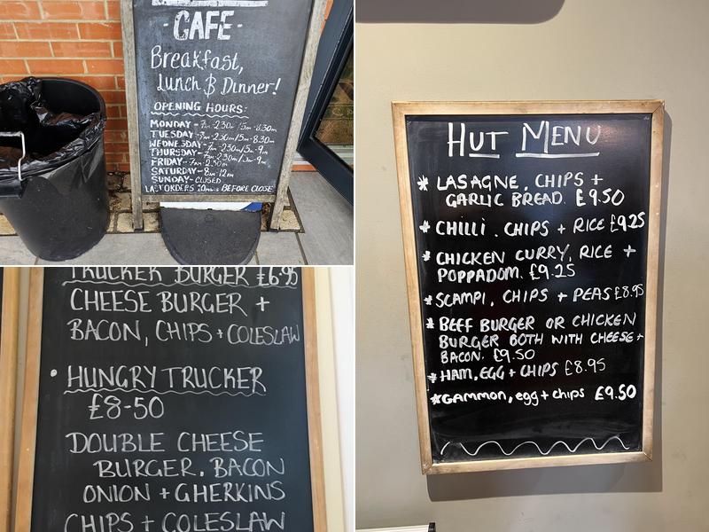 The Hut Menu