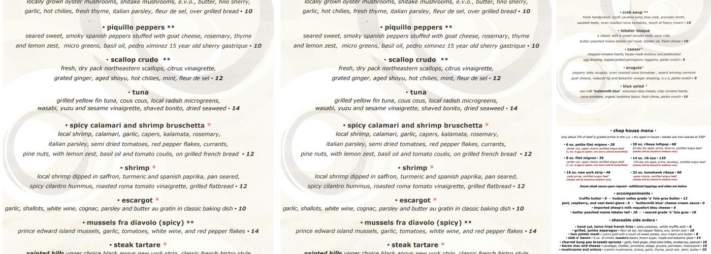Perrone's Restaurant and Bar Menu