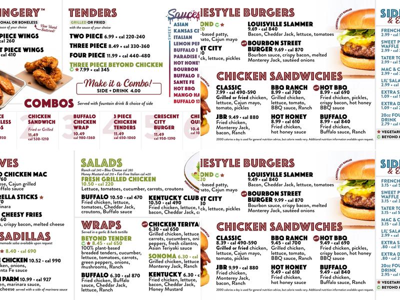 WOW Café Menu