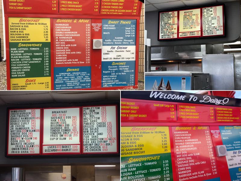Dairy O Menu