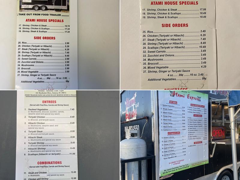 Atami Express Menu