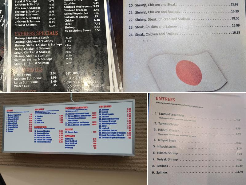 Hachi Express Japanese Grille Restaurant Menu