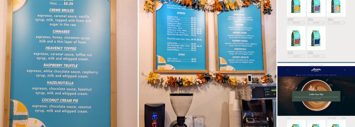 Axum Coffee Menu