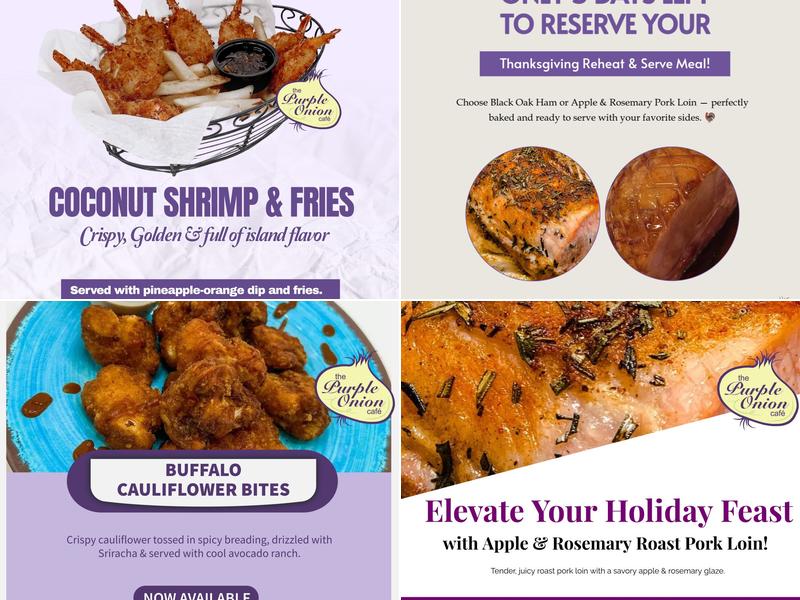 Purple Onion Cafe Menu