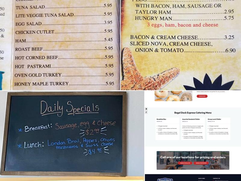 Bagel Dock Express-Shallotte Menu