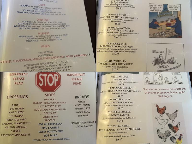 International Cafe Menu