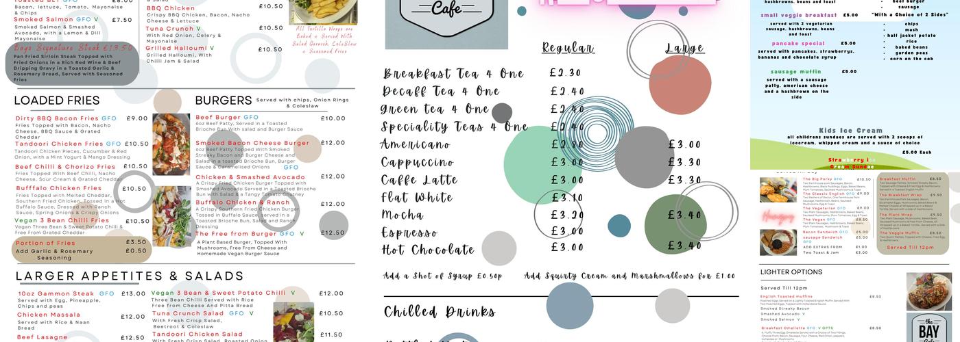 The Bay Café Menu